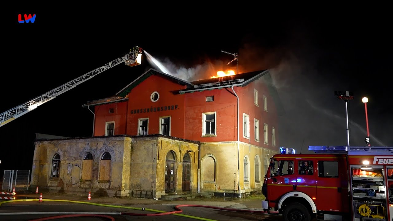 Großröhrsdorf: Brand am Bahnhof