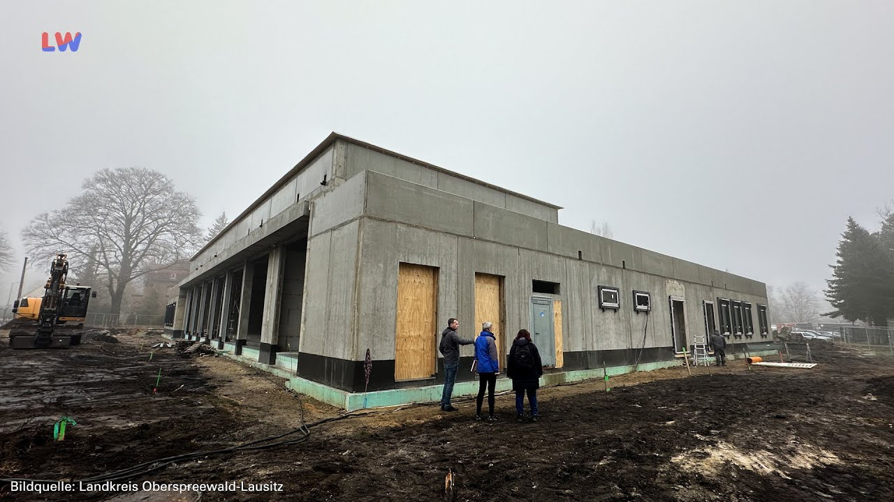 Lauchhammer: Rohbau der neuen Rettungswache fertig- LAUSITZWELLE