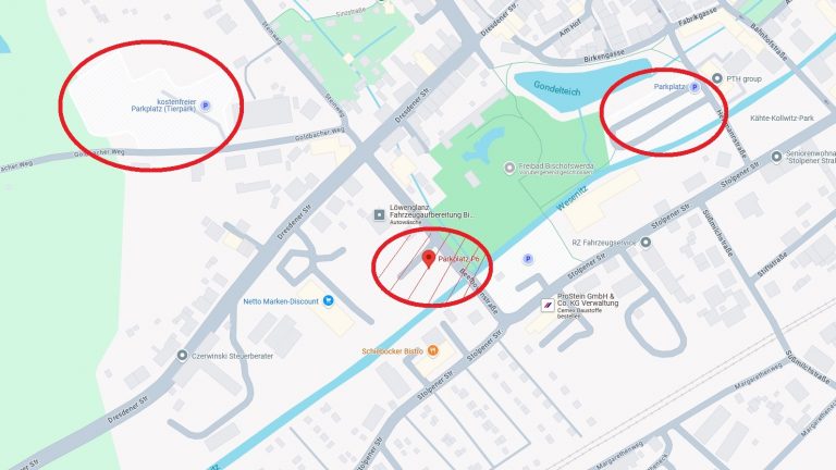 Bischofswerda: Parkplatz Vollsperrung
