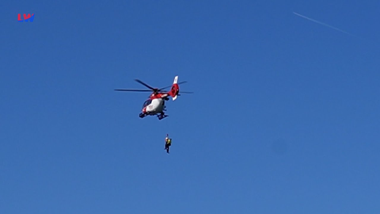 Bautzen: Wasserrettung per Hubschrauber