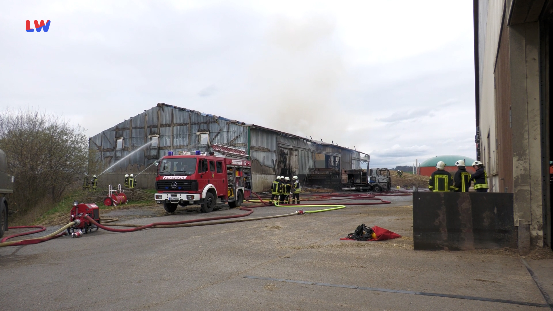 Eibau: Brand in Agrargenossenschaft