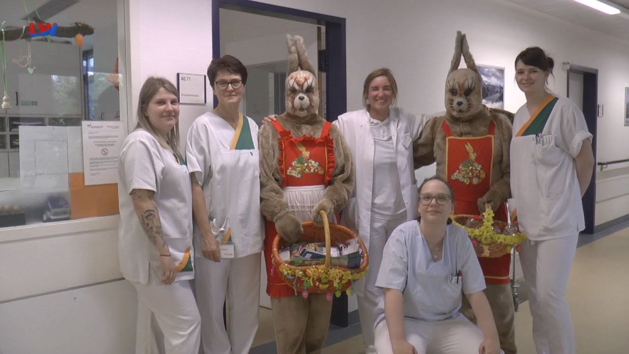 Herzberg/E.: Hirschfelder Osterhase im Elbe-Elster-Klinikum