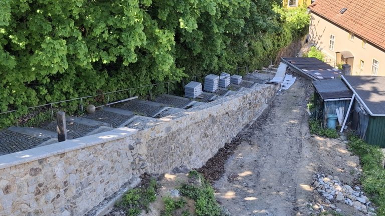 Bautzen: Baustelle am Uferweg verwaist