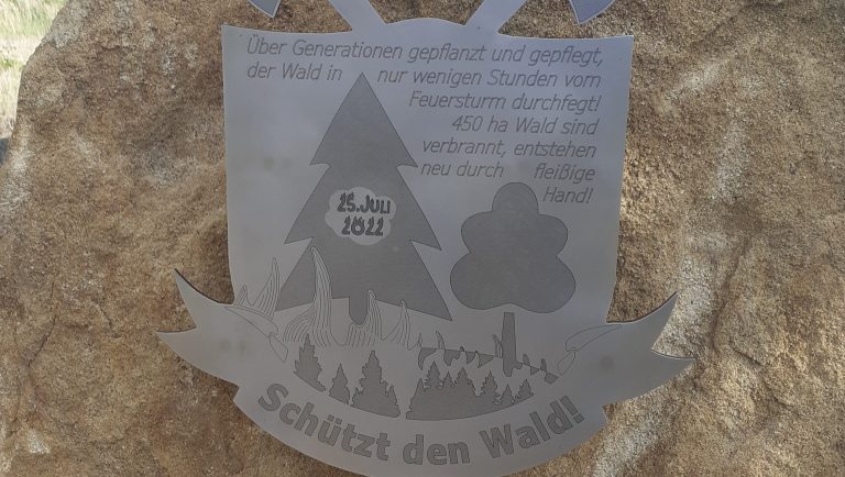 Falkenberg/Elster: Waldbrand Gedenkstein