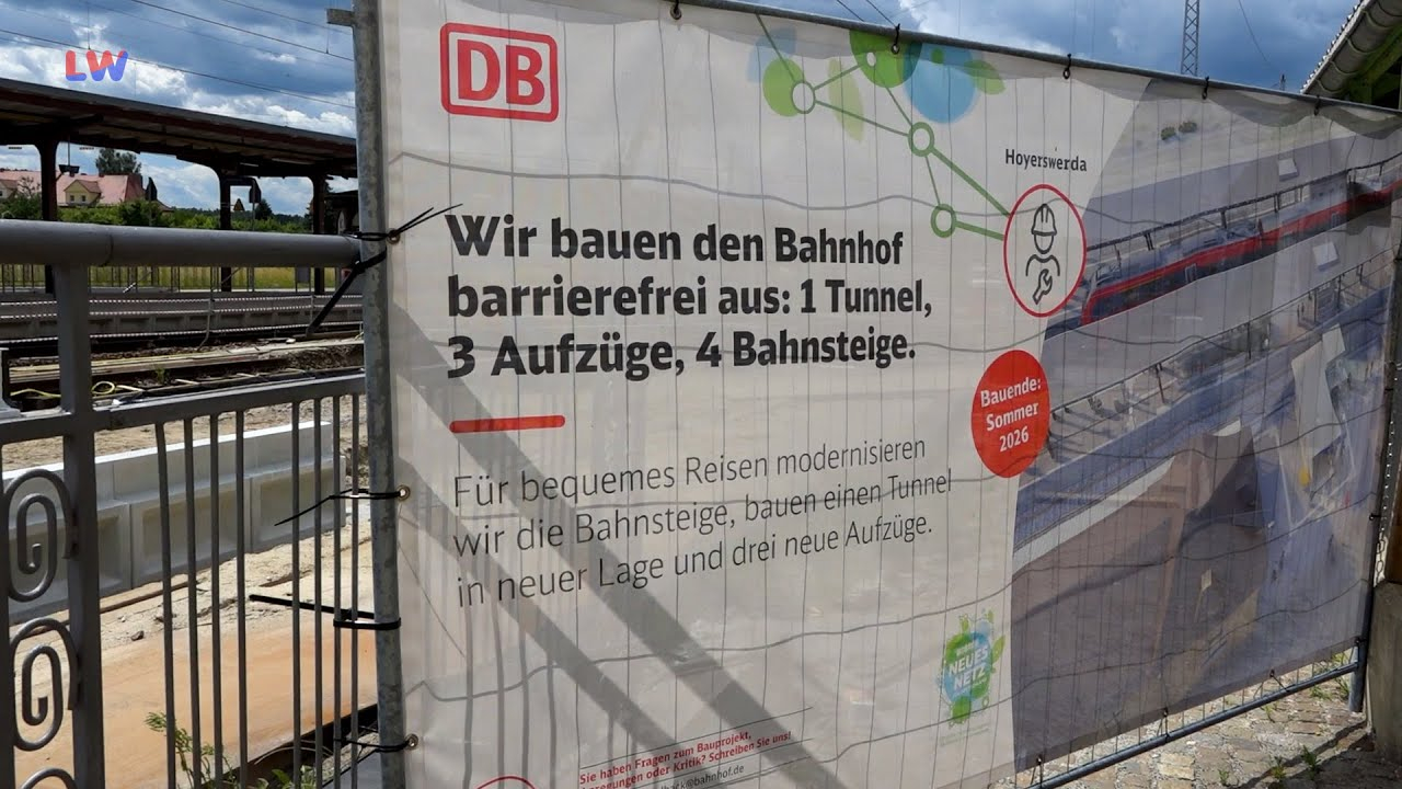 Hoyerswerda: Bauarbeiten am Bahnhof in vollem Gange
