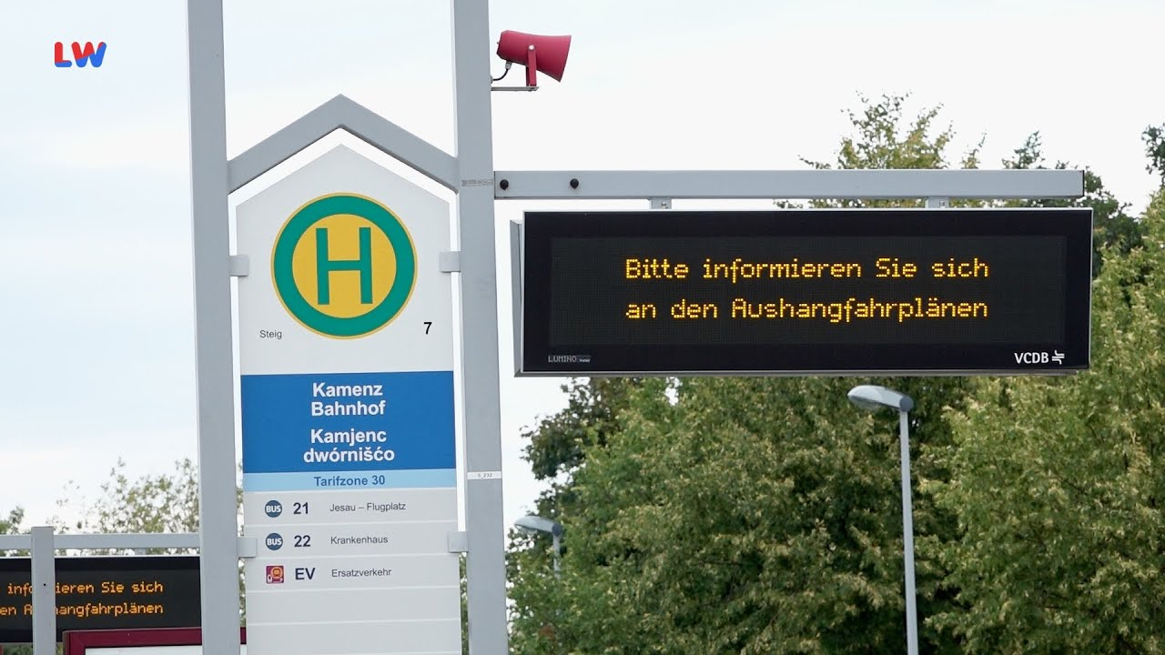 Kamenz: Zweisprachigkeit am Bahnhof