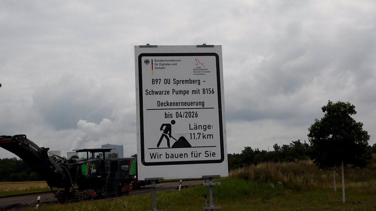 Spremberg: Sanierungsarbeiten der B97 gehen weiter