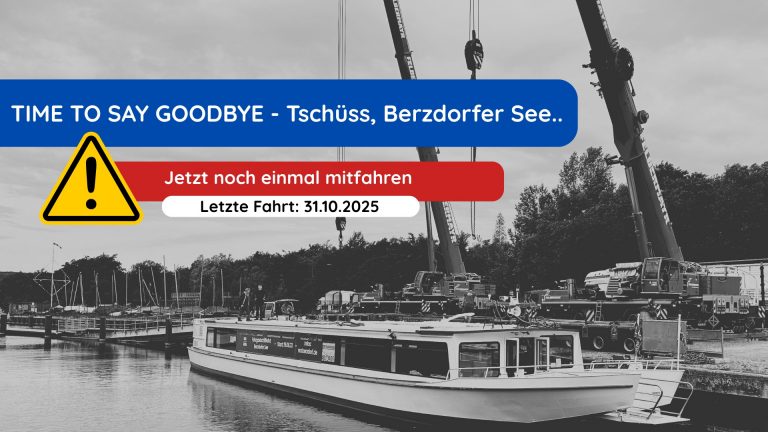Berzdorf: Fahrgastschiff verlässt den See