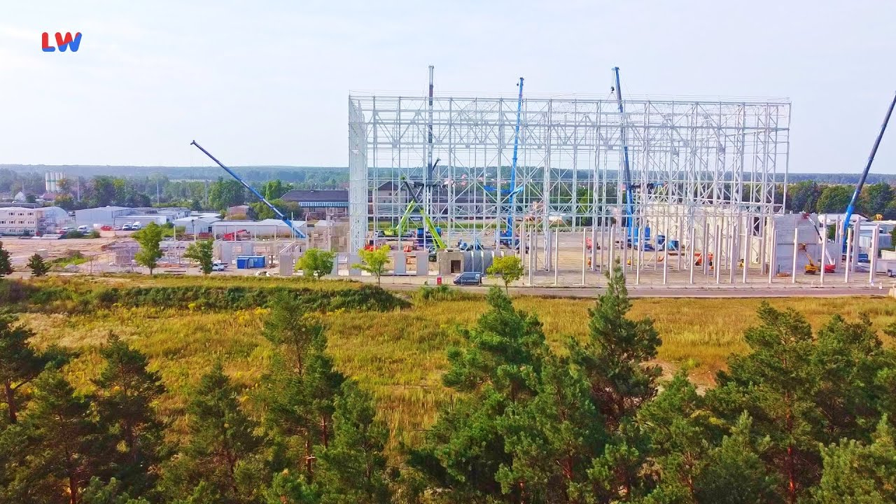 Hoyerswerda OT Schwarzkollm: Grundgerüst für die Forschungshalle der Zukunft steht