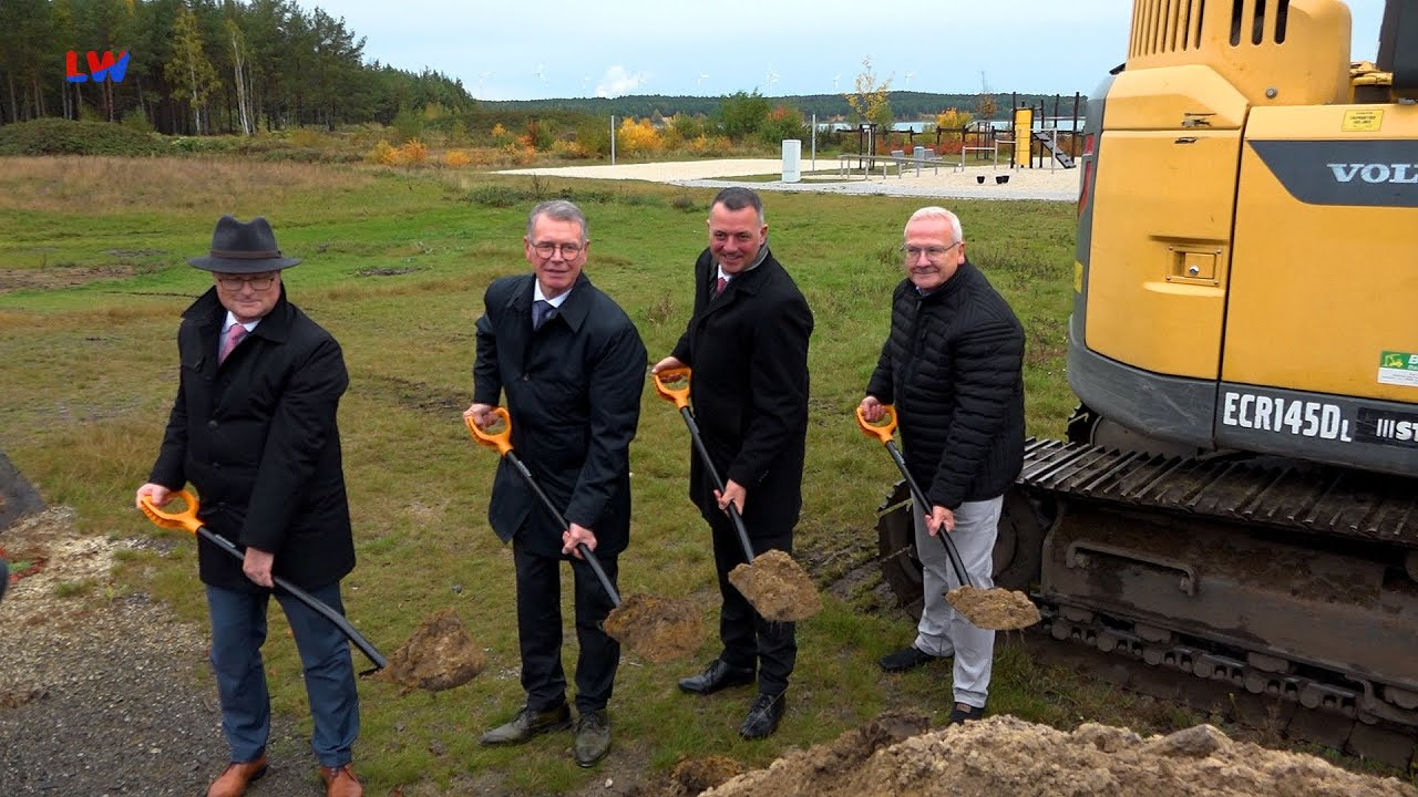 Hoyerswerda: Spatenstich für neuen Strand und Landmarke