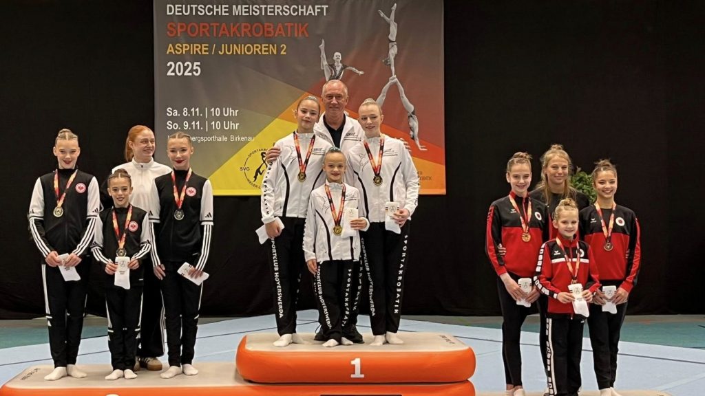 Birkenau/Hoyerswerda: Sportakrobatik holt vier mal Gold bei Deutscher Meisterschaft