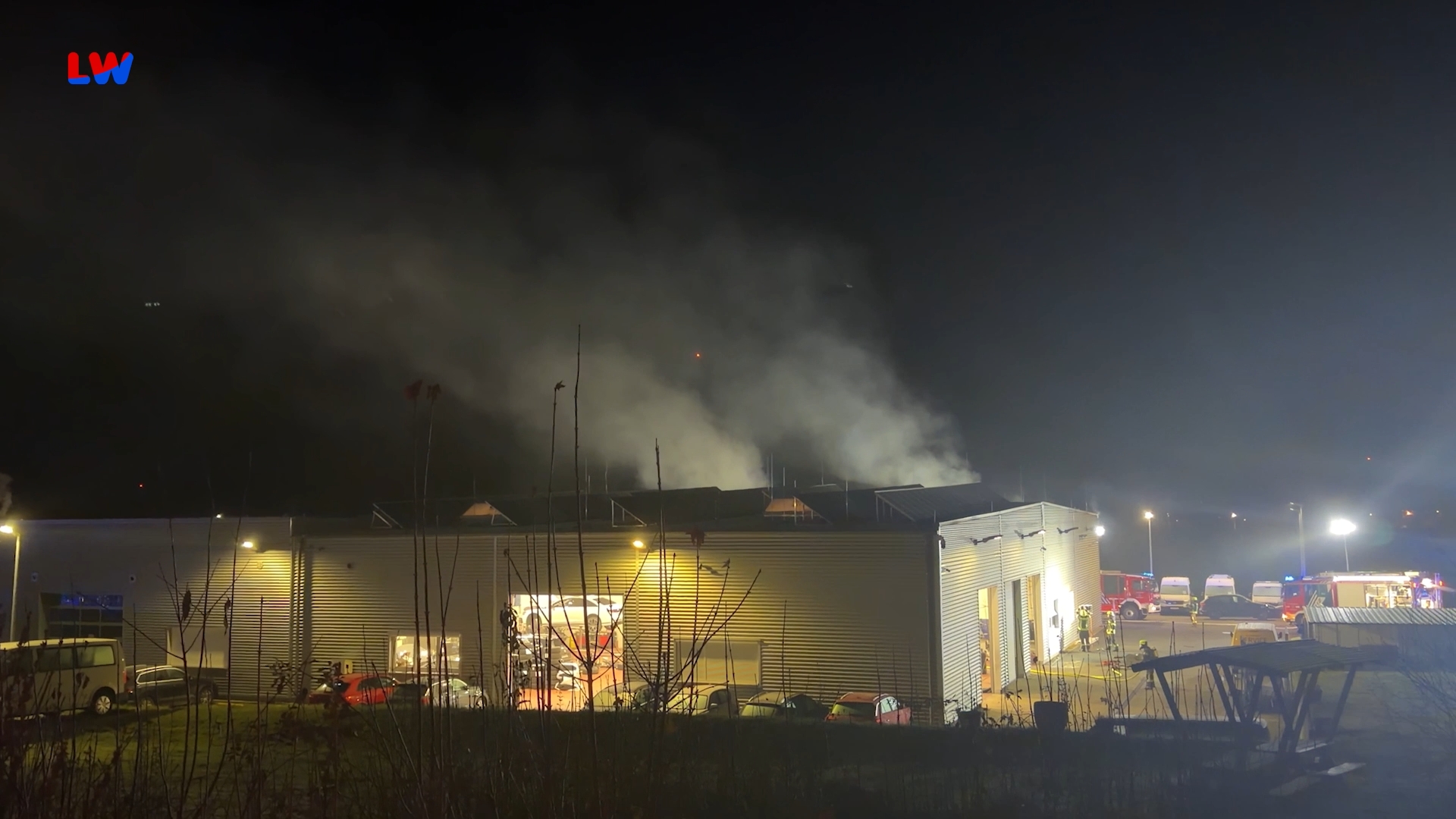 Kamenz: Brand in Autohaus