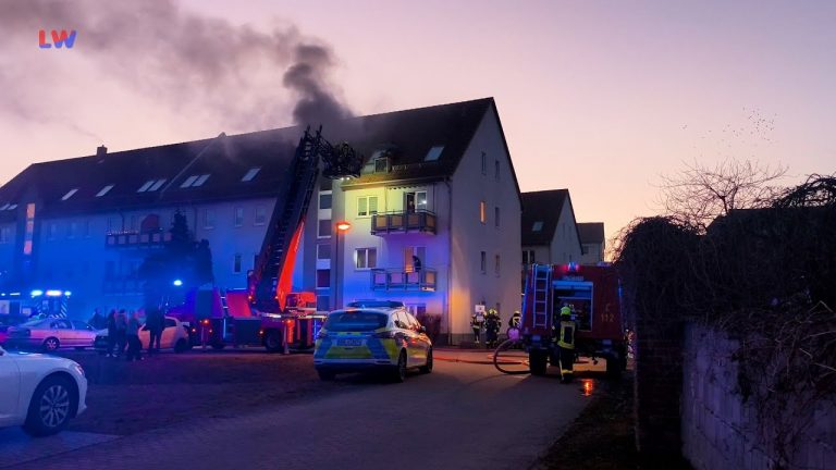Spremberg: Wohnungsbrand mit Rettung per Drehleiter