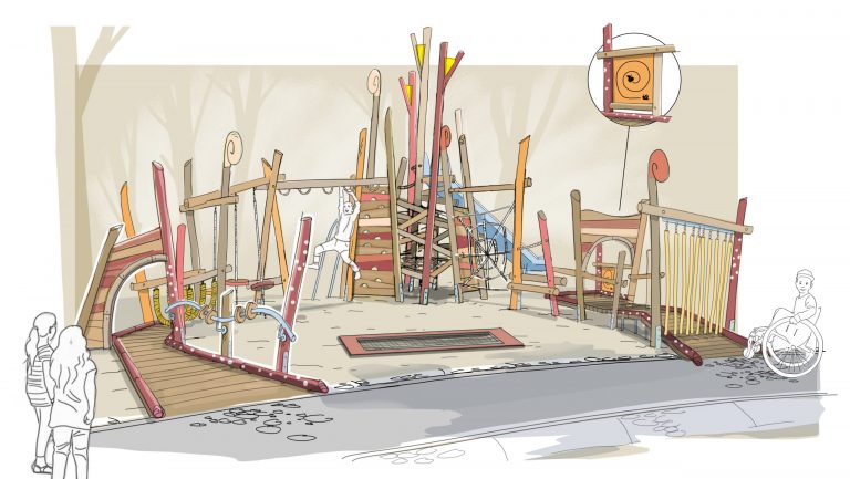 Görlitz: Neuer Spielplatz an der Parkeisenbahn entsteht