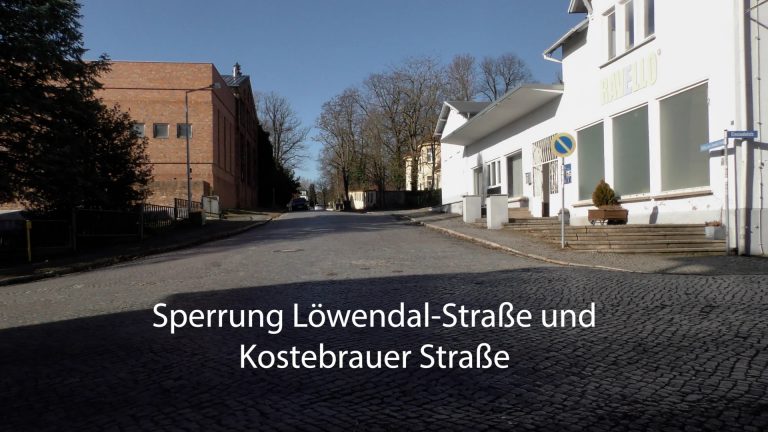 Lauchhammer: Straßen wegen Bauarbeiten gesperrt