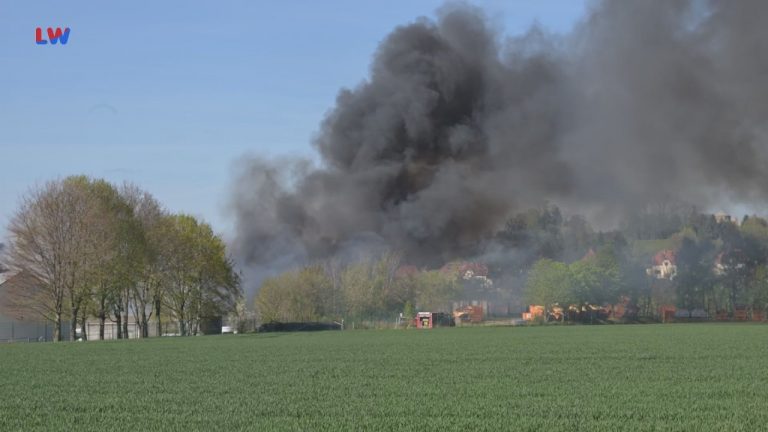 Reichenbach: Großbrand in einem Entsorgungsbetrieb