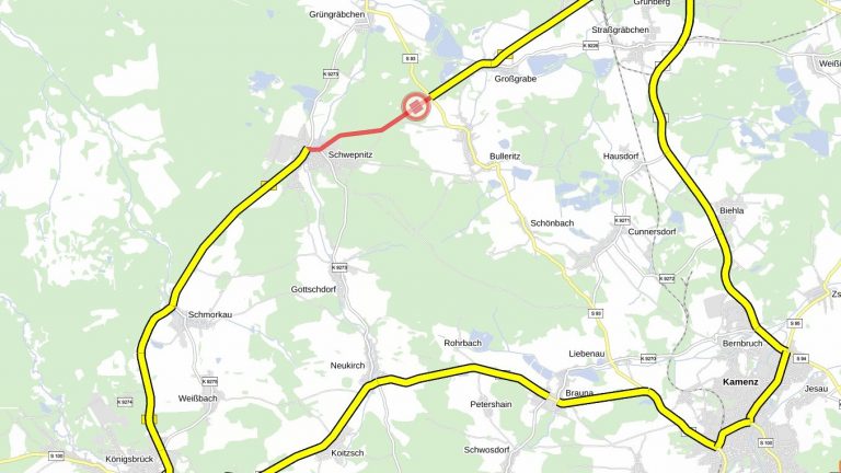 Schwepnitz: Brücke an der B 97 wird abgerissen