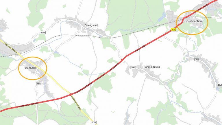 Bischofswerda: B6 bei Goldbach wird gesperrt
