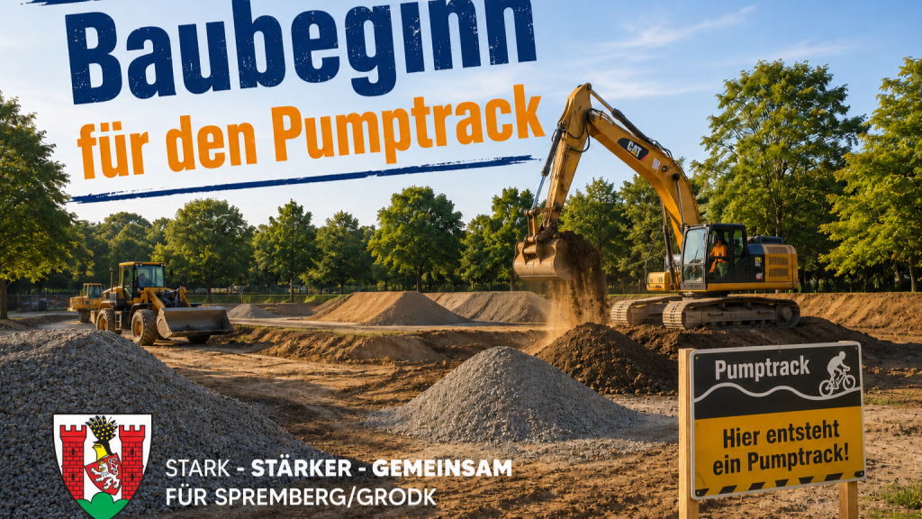 Spremberg: Bau für die Pumptrackanlage hat begonnen