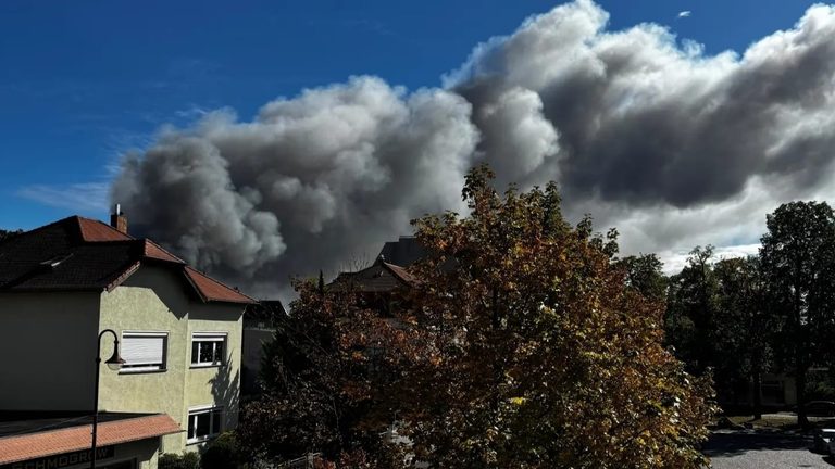 Weißwasser: Brand beim Sägewerk